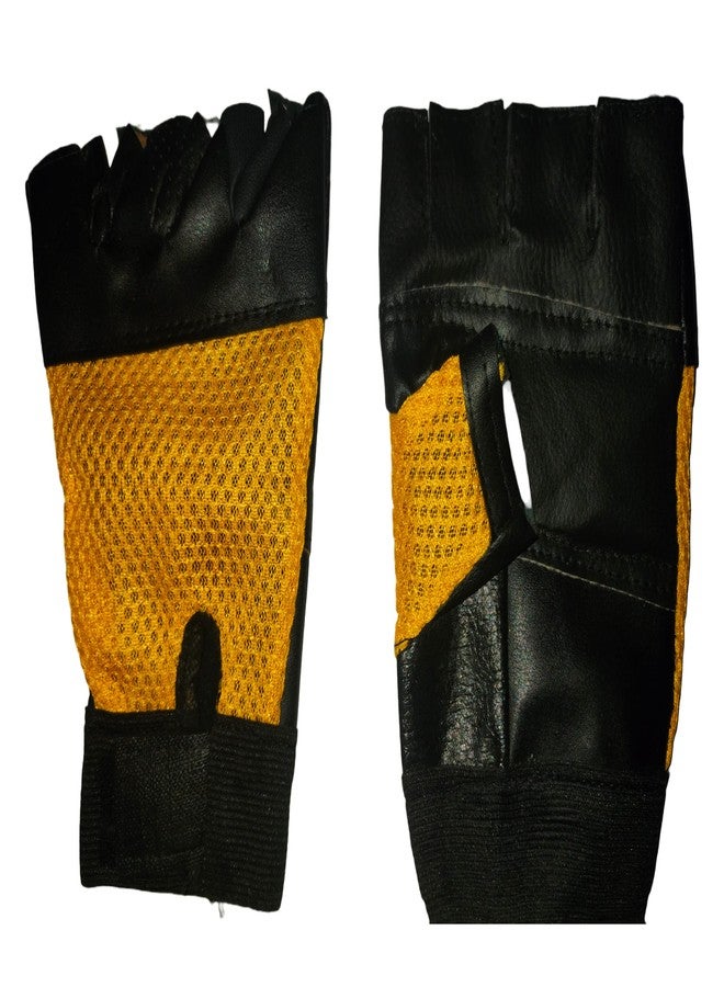 فينوم قفازات رياضية جلدية صفراء اللون من فينوم، مثالية لرفع الأثقال، والتدريب المتقاطع، والتمارين الرياضية، مناسبة للرجال والنساء. - Image 1