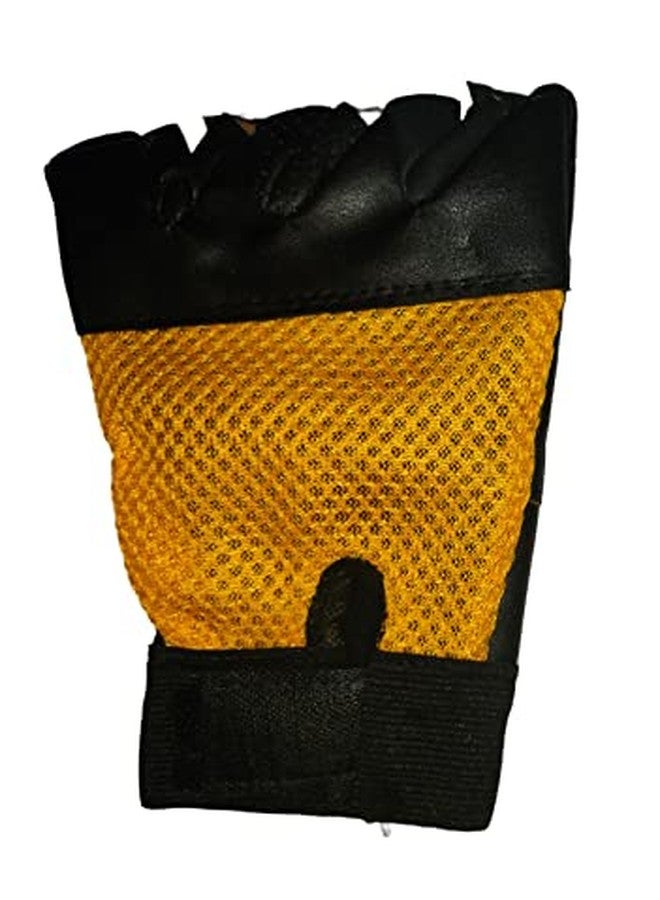 فينوم قفازات رياضية جلدية صفراء اللون من فينوم، مثالية لرفع الأثقال، والتدريب المتقاطع، والتمارين الرياضية، مناسبة للرجال والنساء. - Image 3