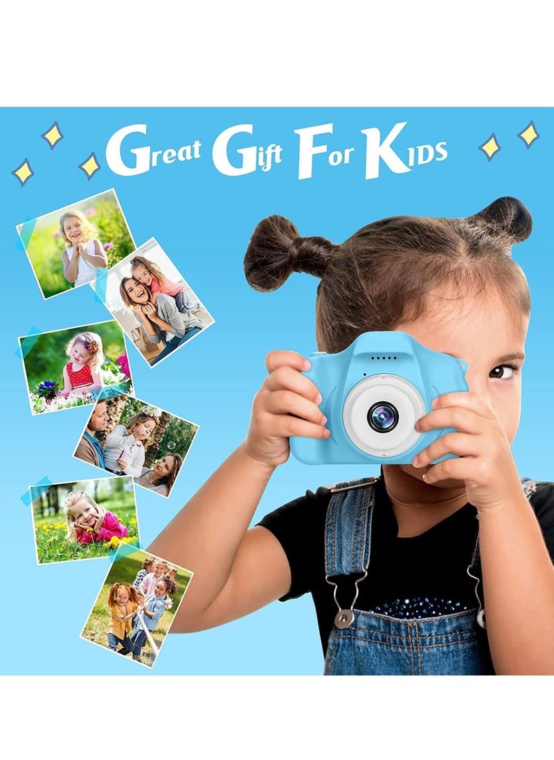 TOES Kids Camera for Girls Boys, Kids Selfie Camera Toy 13MP 1080P HD Digital Video Camera for Toddler, Christmas Birthday Gifts for 3-10 Years Old Children (32GB, Blue) - Image 2