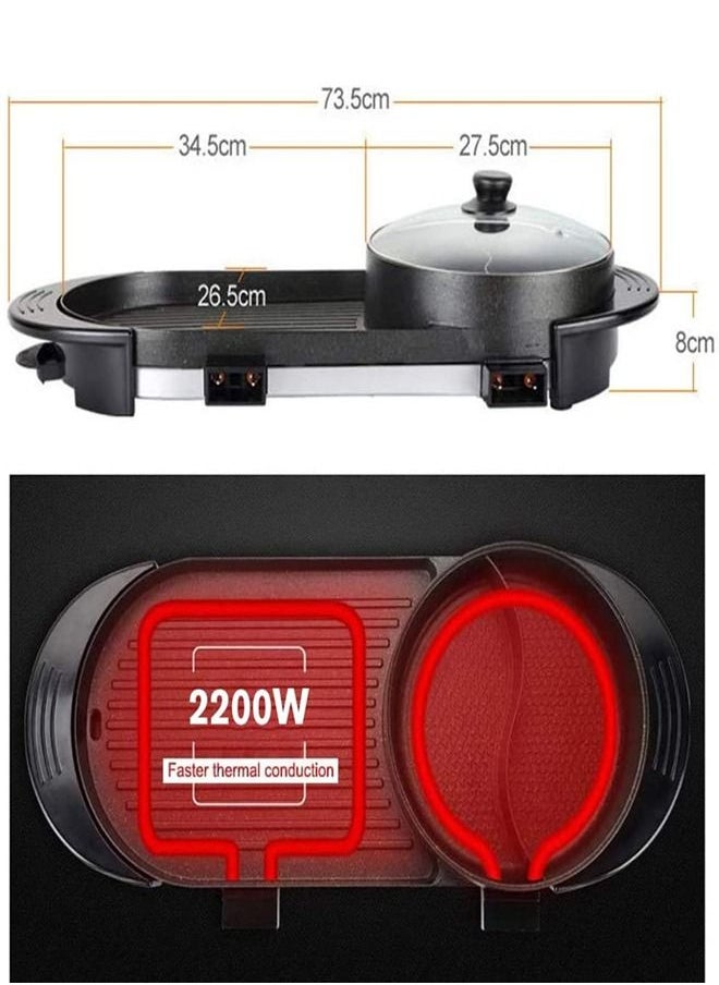 NKX - Multi-Function Electric Barbecue Oven Grilled Pan with 5 Temperature Adjustment - Image 1