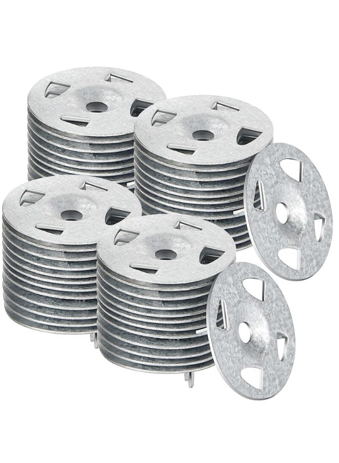 LAMAY 100PCS,Washers for Installation of Foam Board Panels 1-1/4 Inch Galvanized Steel Washer for Fixing Fastening Installation - Image 1