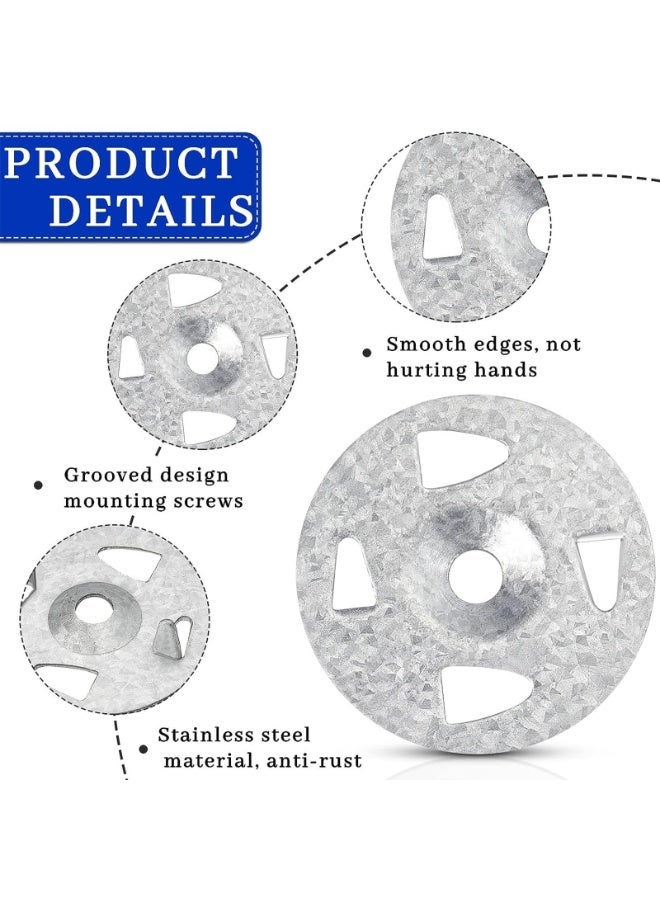 LAMAY 100PCS,Washers for Installation of Foam Board Panels 1-1/4 Inch Galvanized Steel Washer for Fixing Fastening Installation - Image 3