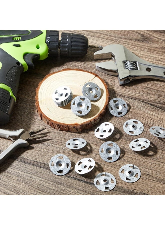 LAMAY 100PCS,Washers for Installation of Foam Board Panels 1-1/4 Inch Galvanized Steel Washer for Fixing Fastening Installation - Image 4