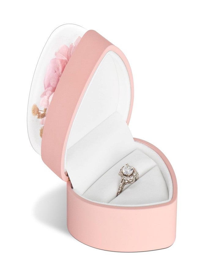 Wislist Engagement Ring Box for Proposal Promise Rose Heart Shaped Ring Box - Image 3