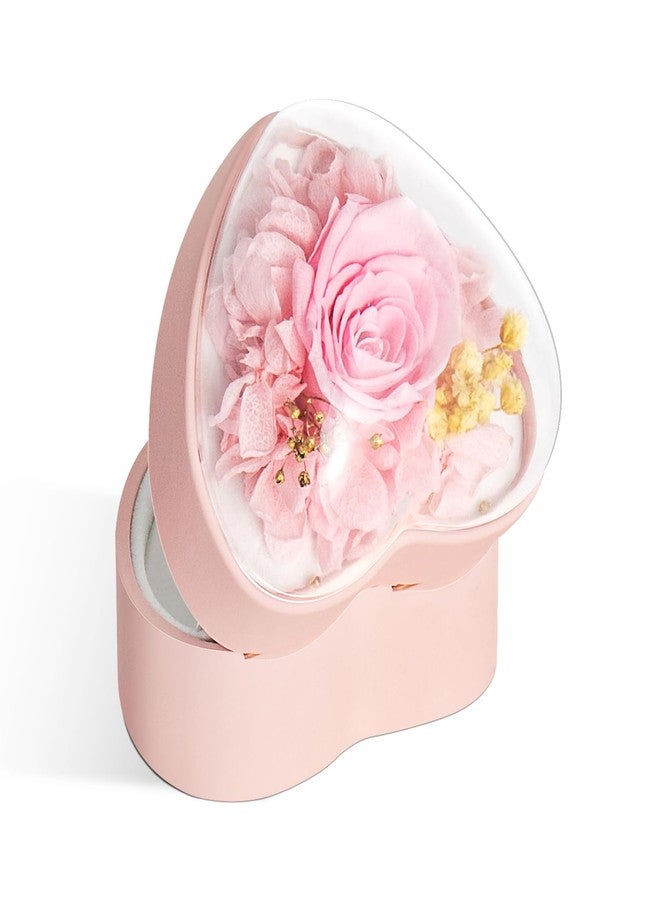 Wislist Engagement Ring Box for Proposal Promise Rose Heart Shaped Ring Box - Image 5