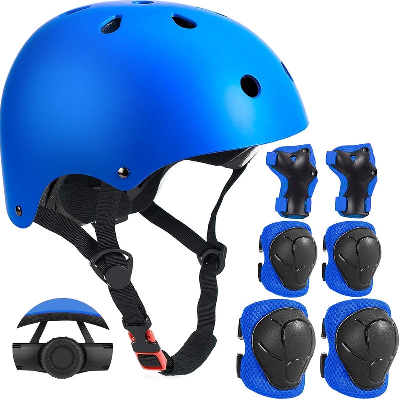 Adjustable Kids Helmet with Knee Pad Elbow Pads Wrist Guards Toddler Bike Helmets for Ages 35 58 814 Years Perfect for Skating Biking Cycling and Skateboard for Boys and Girls