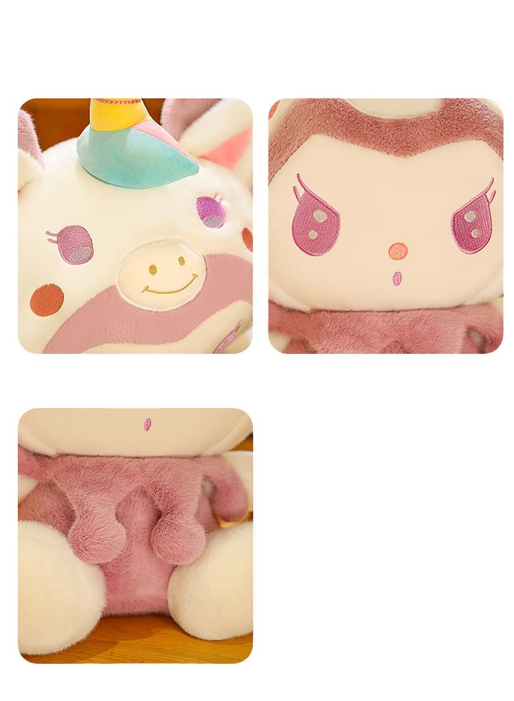 general 1 Pcs Sanrio Plush Toys Cute Stuffed Unicorn Kuromi Doll Soft Anime Cartoon Plushie Home Decor Appease Girl Gift - Image 3