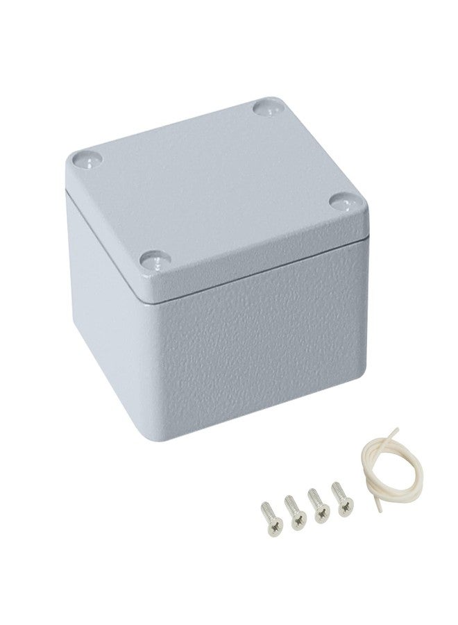 LeMotech Aluminum Alloy Metal Junction Box IP67 Waterproof Dustproof Small Electrical Box Outdoor Universal Enclosure Grey 2.5x2.2x1.3in (64x58x35mm) - Image 1