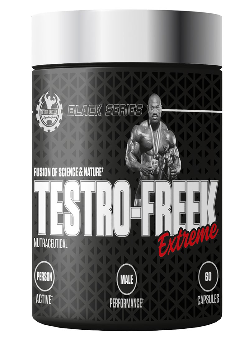 DEXTER JACKSON Black Series Testro Freek Extreme – 60 Veg Capsules - Image 1