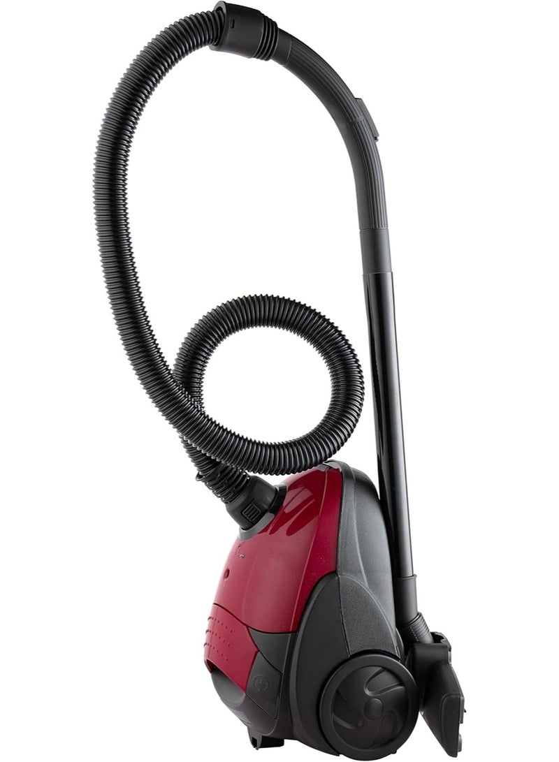 2200W High Power Canister Vacuum Cleaner  1.5L Bagged Vacuum with Reusable Dust Bag  Low Noise Motor Automatic Cord Rewind & Dust Full Indicator - Image 1