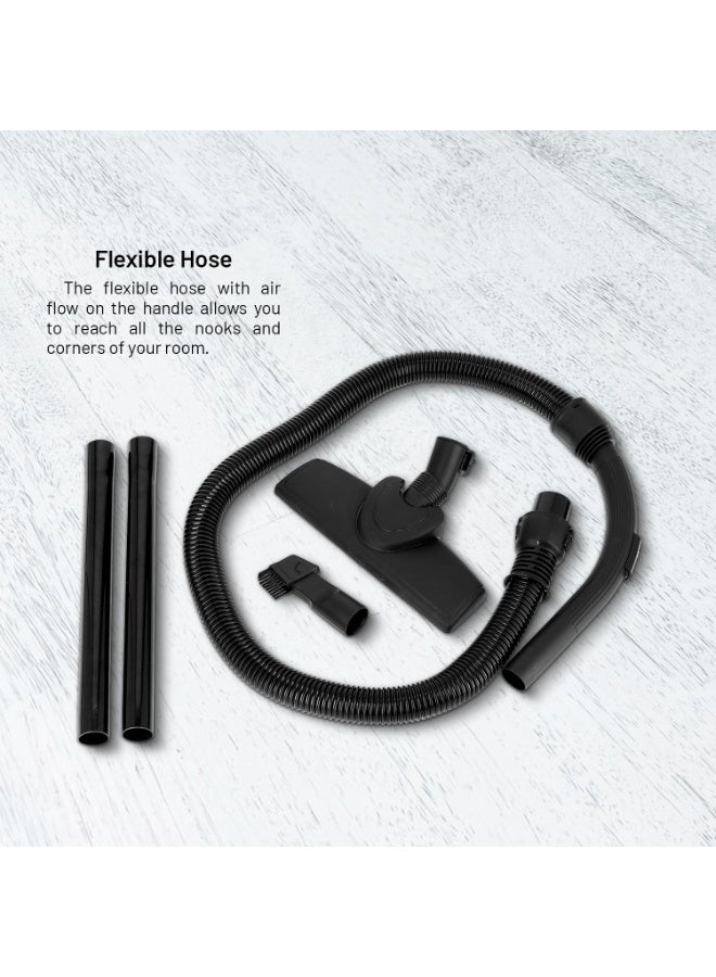 2200W High Power Canister Vacuum Cleaner  1.5L Bagged Vacuum with Reusable Dust Bag  Low Noise Motor Automatic Cord Rewind & Dust Full Indicator - Image 5