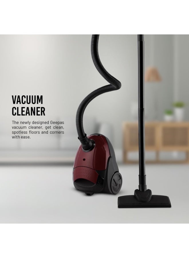 2200W High Power Canister Vacuum Cleaner  1.5L Bagged Vacuum with Reusable Dust Bag  Low Noise Motor Automatic Cord Rewind & Dust Full Indicator - Image 4