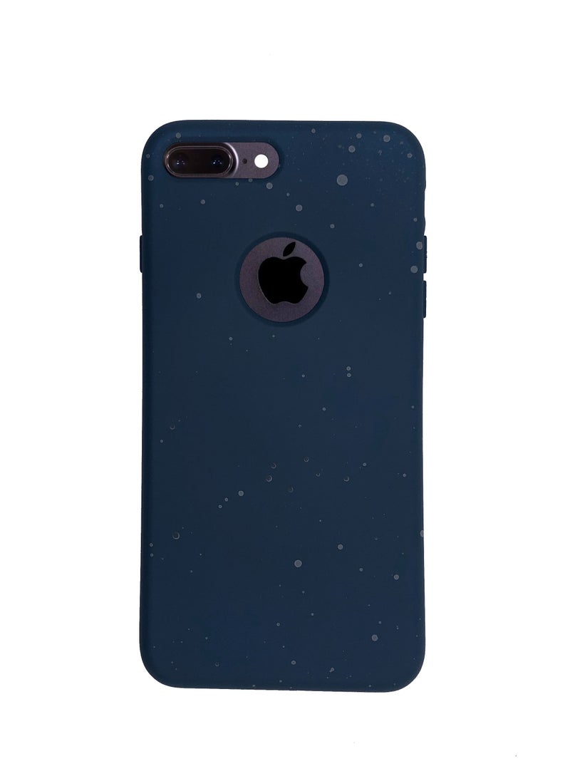 LEEKA iPhone 7 Plus New Dotted Design Glow Feel PKK Silicone Case for iPhone i7 Plus Blue 