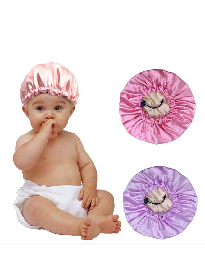 واي جيه قبعات النوم الليلية، قبعة النوم القابلة للتعديل، زهرة الحرير الناعمة قبعات الليل للأطفال الأطفال - Image 5