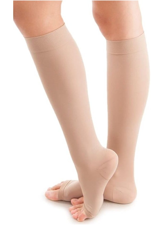 Med Knee High Compression for Women Open Toe