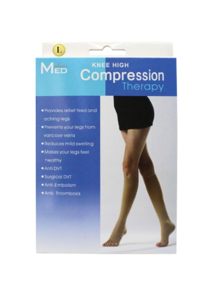 Med Knee High Compression for Women Open Toe