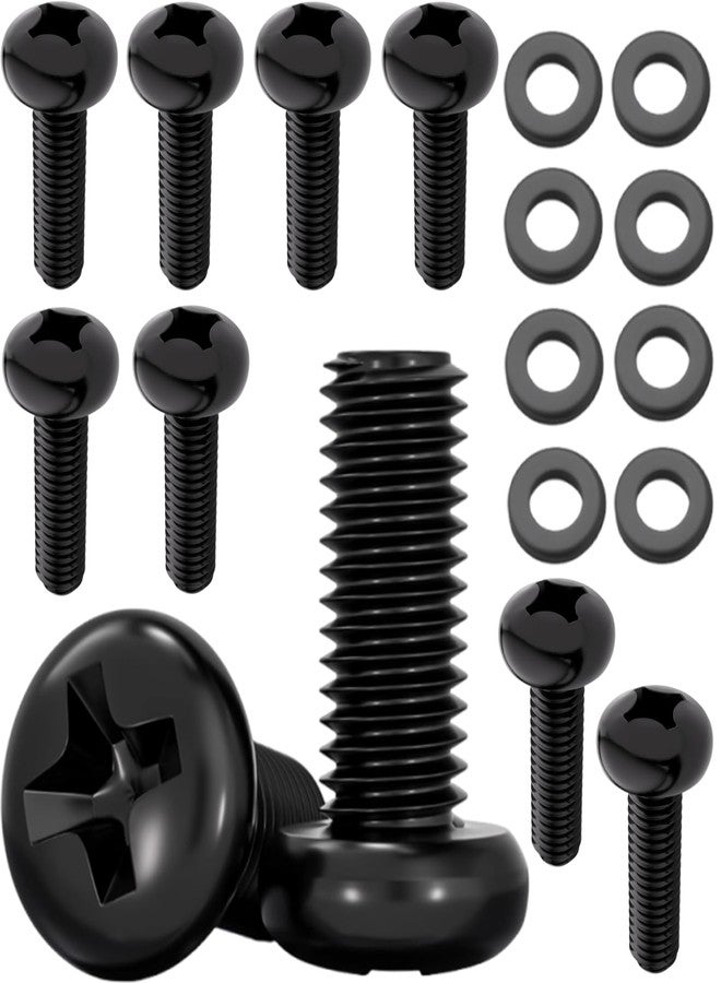 KUNHEHO M4 10mm TV/Monitor Wall Mount Screws VESA Compatible for 75x75mm and 100x100mm Brackets for Mounting Any TV/Monitor Pack of 8 - Image 1