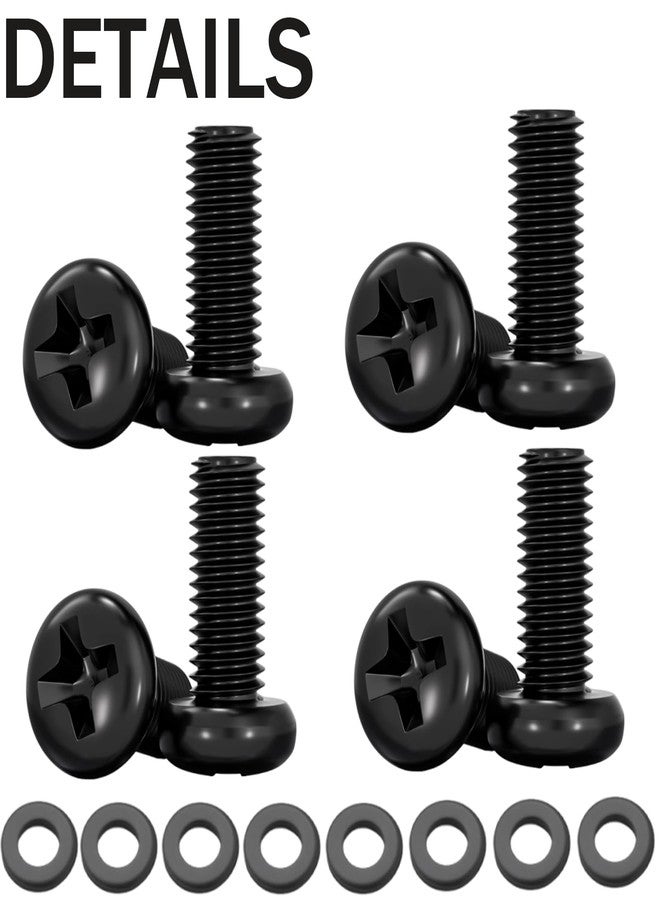 KUNHEHO M4 10mm TV/Monitor Wall Mount Screws VESA Compatible for 75x75mm and 100x100mm Brackets for Mounting Any TV/Monitor Pack of 8 - Image 2