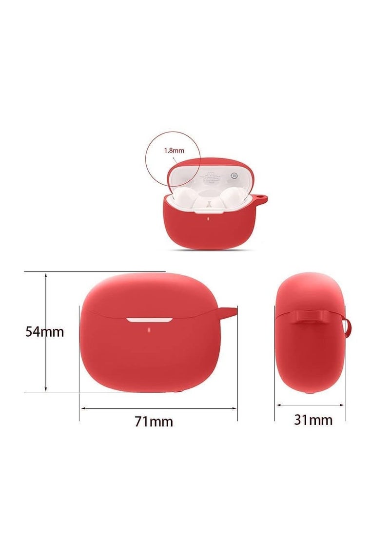 Generic - Silicone Portable Scratch Shock Resistant Cover with Carabiner for Anker Soundcore R100 (Red) - Image 1