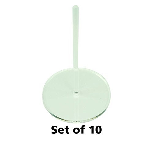 LITKO Acrylic Flight Stands | Round | 3mm Clear Circular Flight Base with Peg (50mm) - Image 2