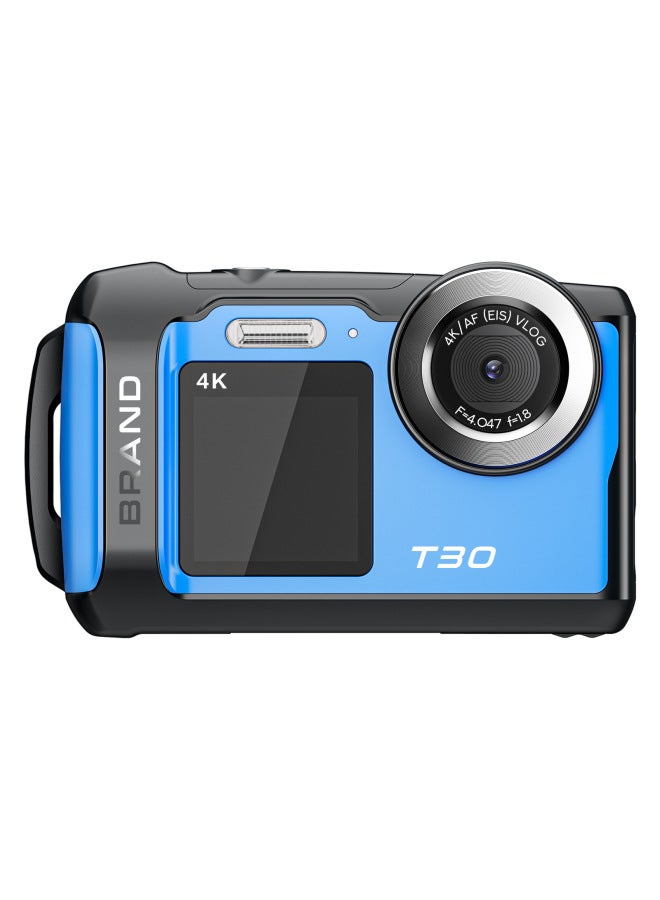 4K Digital Camera Dual Screen Waterproof Camera HD Anti-shake Head Wear Riding Outdoor Sports Camera Camera-Color:Dark Gray  - Image 4