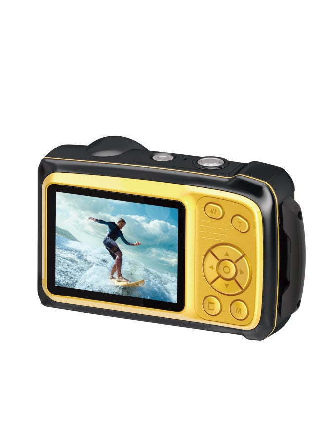 4K Digital Camera Dual Screen Waterproof Camera HD Anti-shake Head Wear Riding Outdoor Sports Camera Camera-Color:Dark Gray  - Image 3