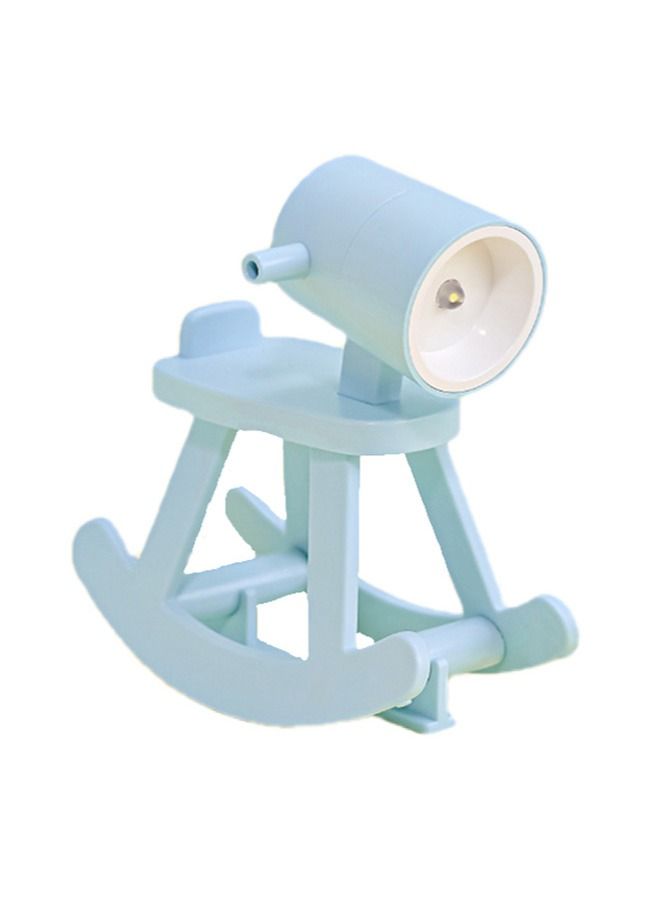 Mini Night Light LED Trojan Horse Light Eye Protection Table Lamp Home Room Decor Desk Lamp Portable for Children Student Room Desk Nursery Blue - Image 1