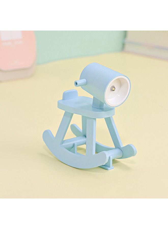 Mini Night Light LED Trojan Horse Light Eye Protection Table Lamp Home Room Decor Desk Lamp Portable for Children Student Room Desk Nursery Blue - Image 5