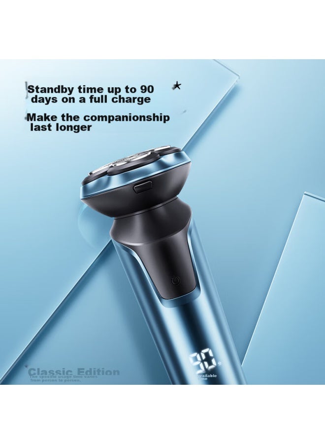 Flyco Men's Electric Shaver, Fully Washable, Wet And Dry Dual-blade Rotary Razor, 1-hour Fast Charging, Fs901, Birthday And Holiday Gift For Boyfriend, Father, With National Subsidy - Image 4