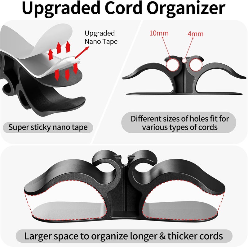 INDEMO Store 6PCS Upgraded Cord Organizer for Appliances, Kitchen Appliance Cord Organizer Stick On, Appliance Cord Wrappers, Cord Holder, Cord Winder for Air Fryer, Blender, Coffee Maker, Pressure Cooker, Toaster - Image 2