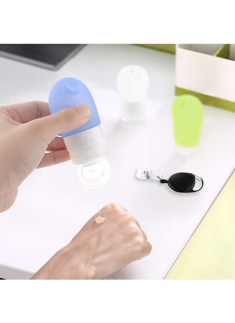 Portable Silicone Travel Bottles Set, Empty Hand Soap Bottles Refillable Container For Toiletries, Shampoo, Liquid, Cosmetic Bottles (1.3 Oz, Pack Of 3)