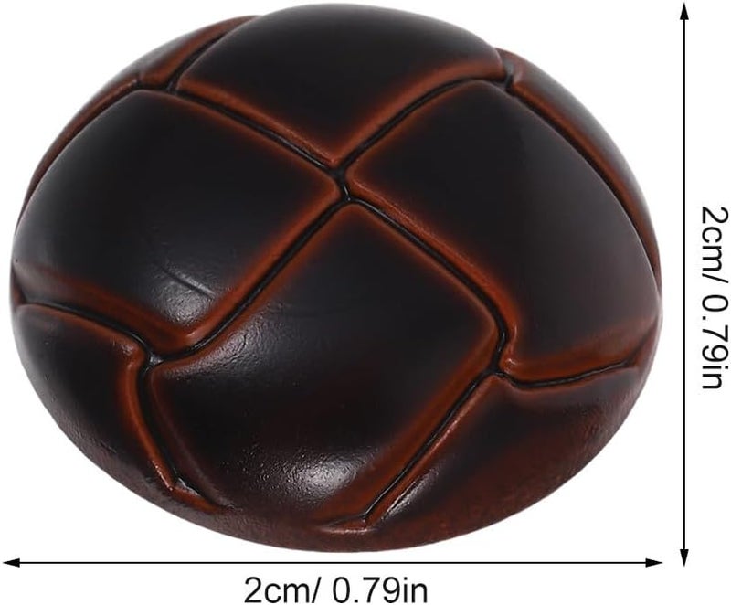 100pcs Vintage Glossy Red Coffee Round Mushroom Buttons 20mm Plastic Fasteners for Coats Jackets Overcoats Sewing Crafting - Image 2