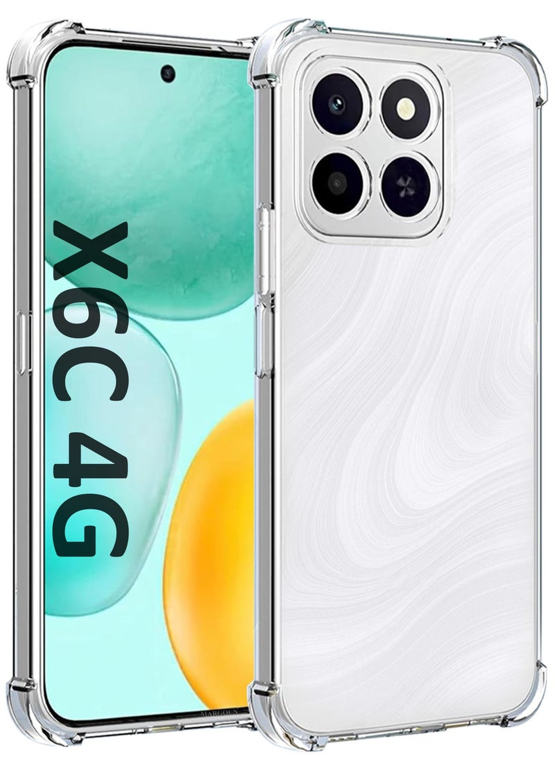 CATANES Gorilla Shockproof Clear TPU Case Cover for Honor X6C 4G – Air Cushion Corners & Raised Camera Guard - Image 3