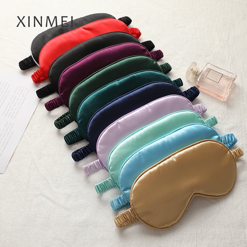 Double-Sided Silk-Like Sleep Eye Mask, Breathable, Light-Blocking, with Elastic Strap for Travel and Nap - Image 2
