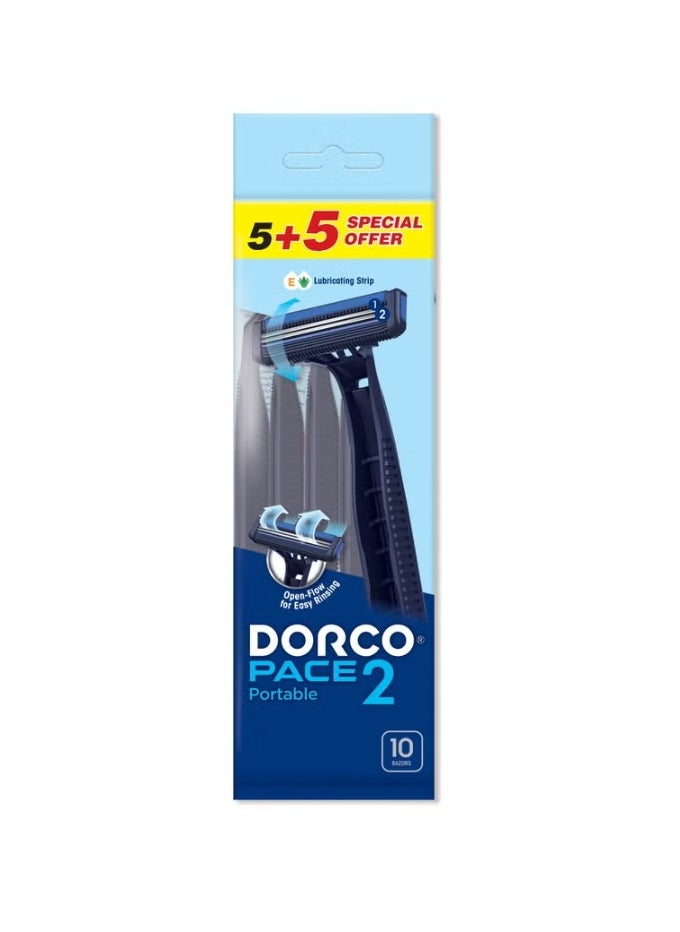 DORCO Dorco Pace2 Men Disposable Razor 5+5 