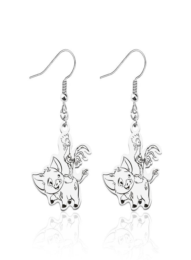 FAADBUK Cartoon Movie Inspired Earring Hei & Pua Fandom Gift Movie Lover (hei earring) - Image 1