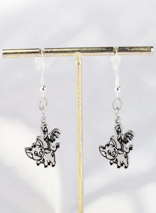 FAADBUK Cartoon Movie Inspired Earring Hei & Pua Fandom Gift Movie Lover (hei earring) - Image 3