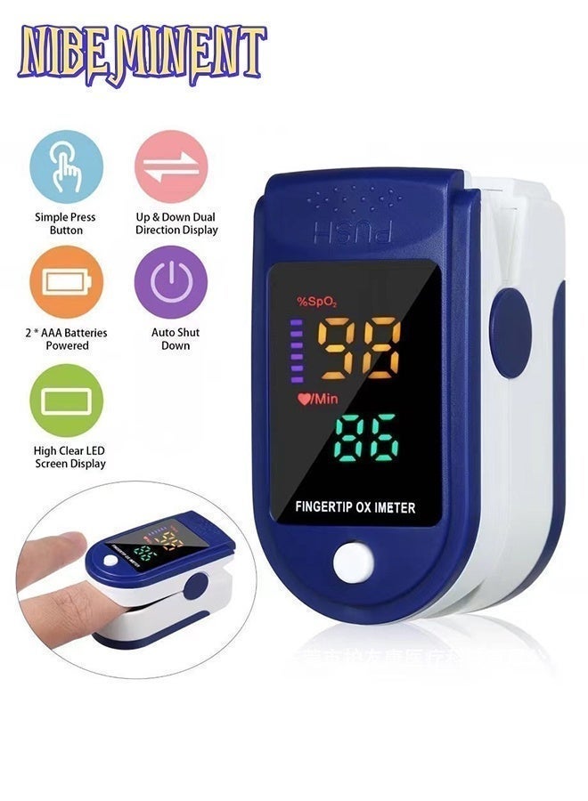 NIBEMINENT 3PCS Blood Pressure Monitor With LCD Digital Display with Reliable Fingertip Pulse Oximeter Heart Rate Monitor,Digital Thermometer Portable Electronic Accurate Thermometer Set for Home Use - Image 4