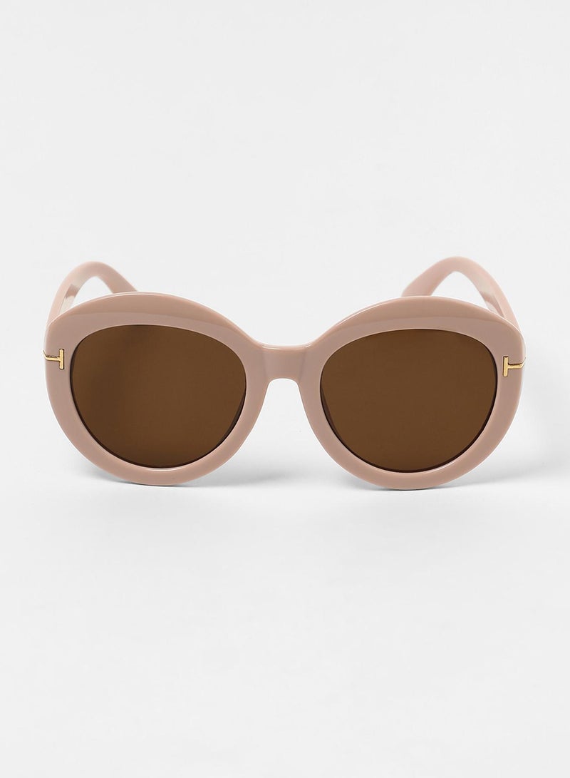 Haute Sauce The Chunky Block Oversized Sunglasses - Blush Pink - Image 4