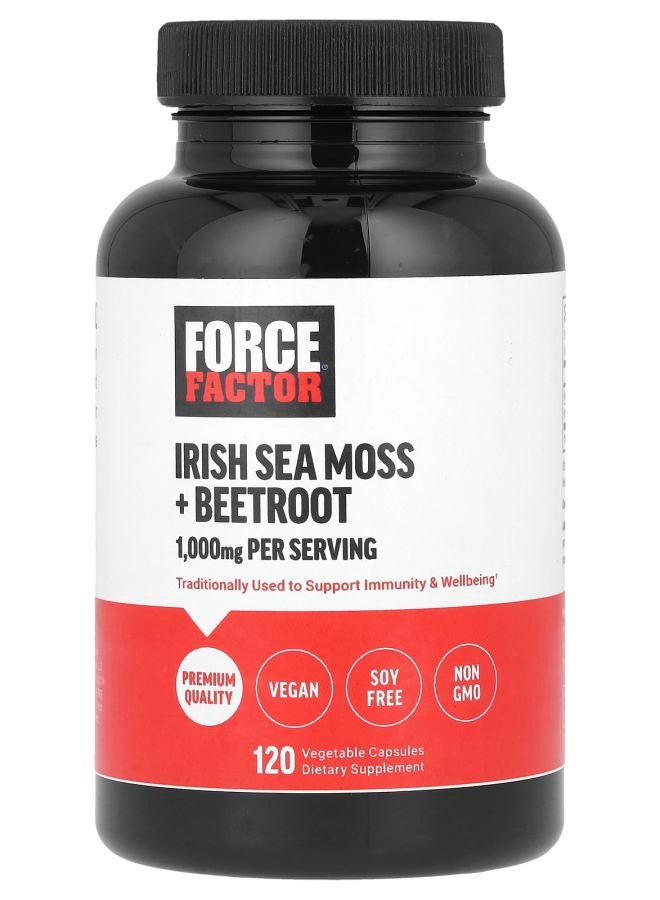Force Factor Irish Sea Moss + Beetroot 120 Vegetable Capsules