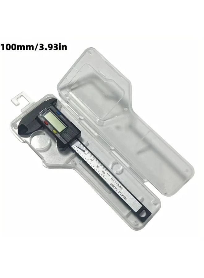 100mm Black Electronic Digital Vernier Caliper With Storage Case Large Screen Auto Power Off - Image 1