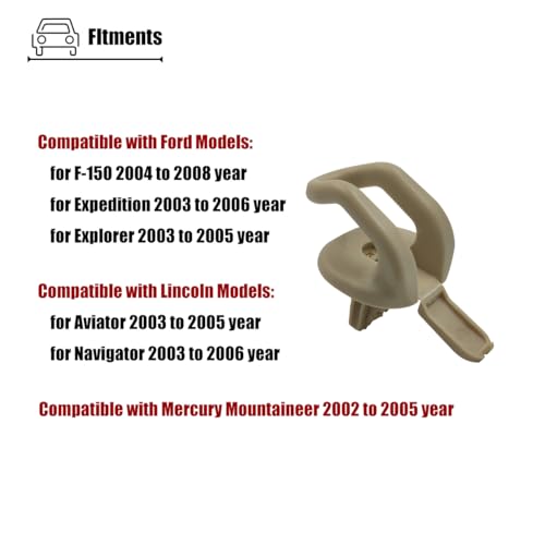 LXROAR01 Roof Coat Hanger Hook Compatible with Ford F150 Expedition Explorer 2003 2004 2005 2006 2007 2008 Car Clothes Hanger Hook for 1L2Z7829024AAA - Image 5