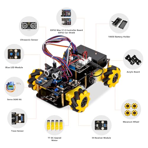 acebott Smart Robot Car Kit Compatible with Arduino, Robotics for Kids Ages 8-12 12-16, Electronic Programming Project/STEM Science Kits Coding Gifts for Adults and Youths - Image 5