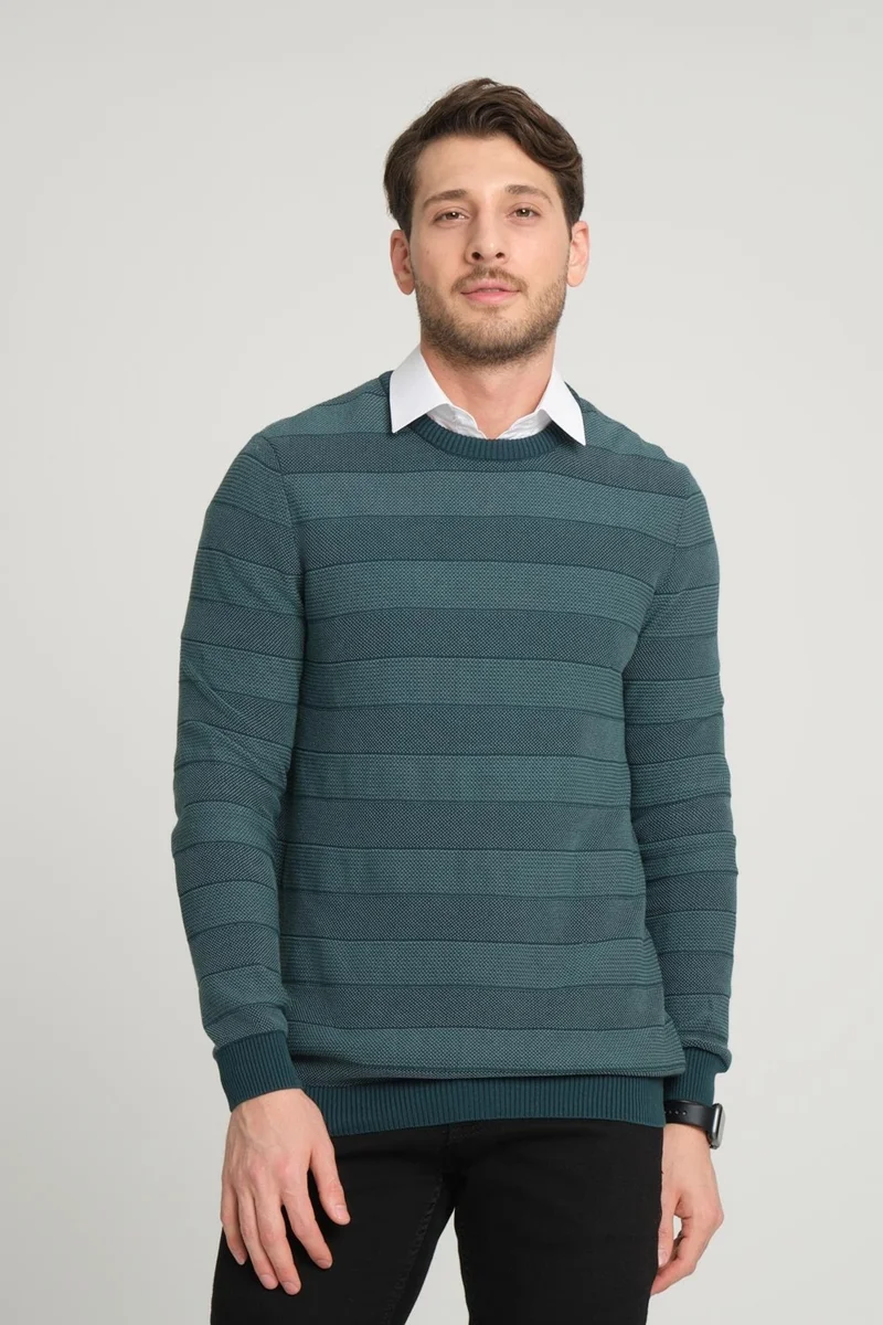 الكسندر جاردي Crew Neck Patterned SWEATER (E21-18113)