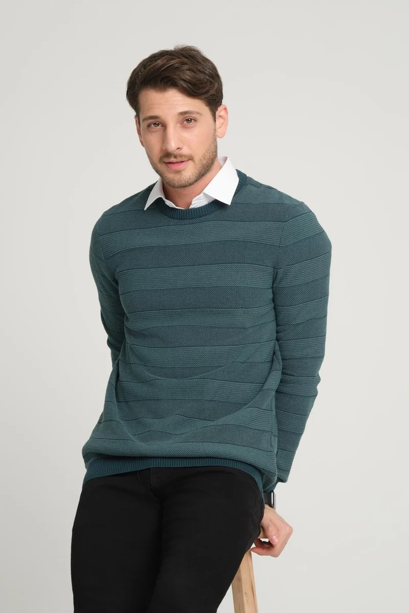 الكسندر جاردي Crew Neck Patterned SWEATER (E21-18113)