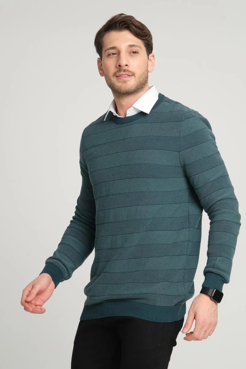 الكسندر جاردي Crew Neck Patterned SWEATER (E21-18113)
