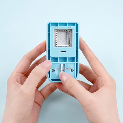 CYFUN DESIGN 1x0.8inch Rectangular Postage Stamp Punch, Stamp Shape Hole Puncher for Crafts, Portable Lever Action Rectangle Scalloped Edge Paper Craft Punches for Crafting DIY Scrapbooking, Card Making Handmade - Image 5
