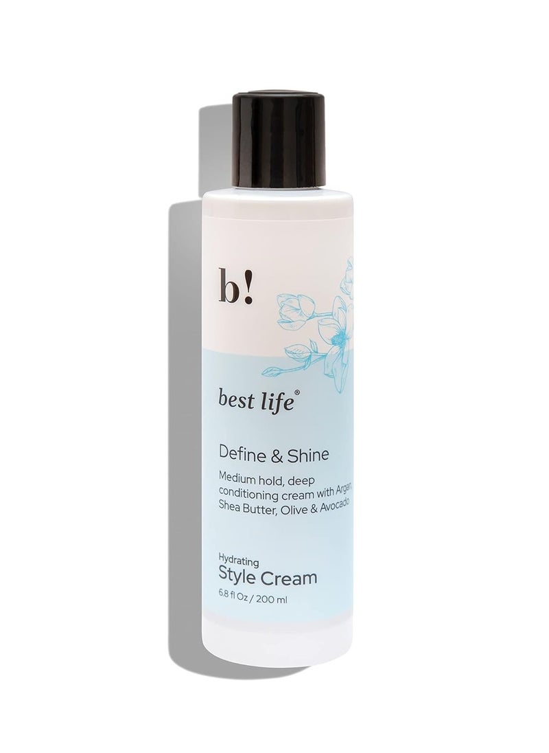 Best Life Best Life Define and Shine Hydrating Style Cream for Curly and Wavy Hair 200ml  - Image 1