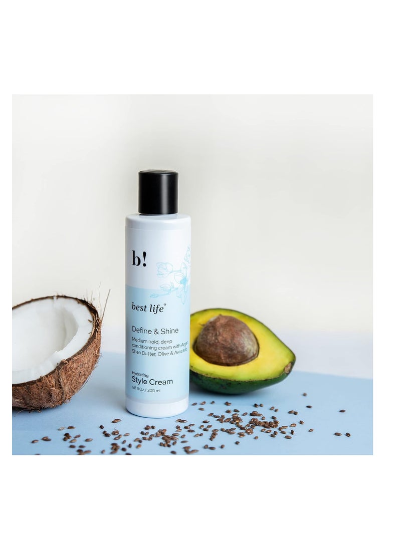 Best Life Best Life Define and Shine Hydrating Style Cream for Curly and Wavy Hair 200ml  - Image 3
