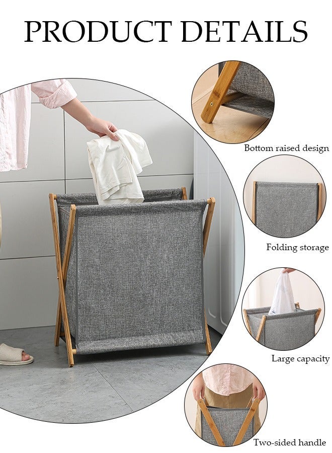 DUNISO Foldable Large Laundry Basket Waterproof Storage Washing Basket Collapsible Rolling Laundry Hamper Large Dirty Clothes Storage Basket For Bedroom Living room Bathroom - Image 3